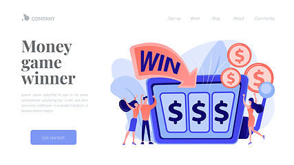Image showing Slot machine concept landing page.