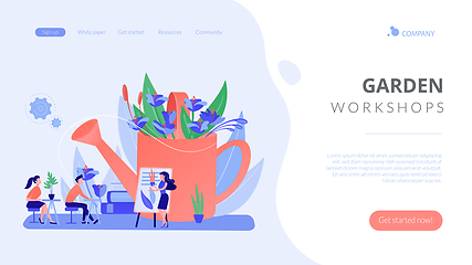 Image showing Garden workshop concept landing page