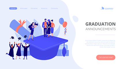 Image showing Graduation concept landing page