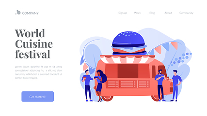 Image showing Food festival concept landing page.