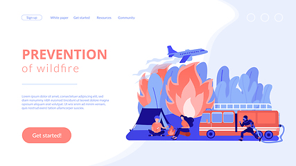 Image showing Prevention of wildfire concept landing page.
