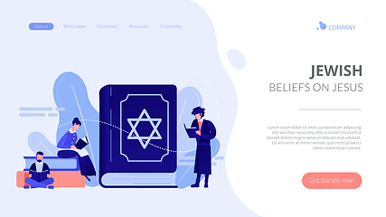 Image showing Judaism concept landing page.