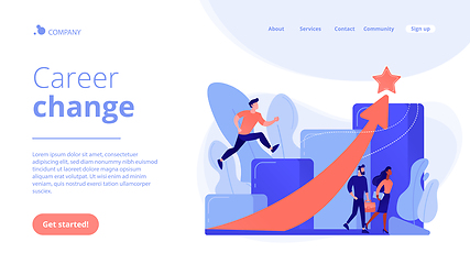 Image showing Career change concept landing page.