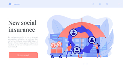 Image showing Peer-to-Peer insurance concept landing page.