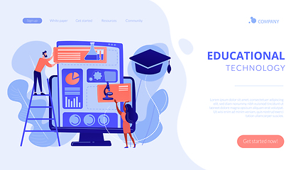 Image showing Learning management system concept landing page.