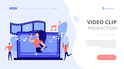 Image showing Music video concept landing page.