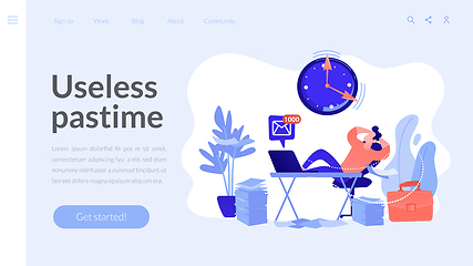 Image showing Procrastination concept landing page.