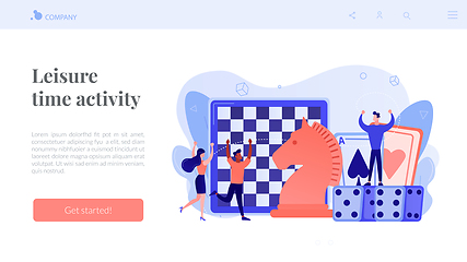 Image showing Board game concept landing page.