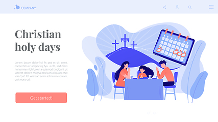 Image showing Christian event concept landing page.