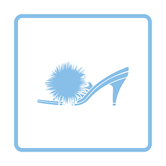 Image showing Woman pom-pom shoe icon