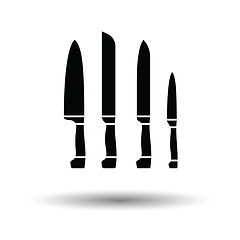 Image showing Kitchen knife set icon