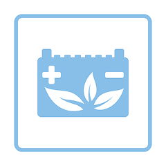 Image showing Car battery leaf icon