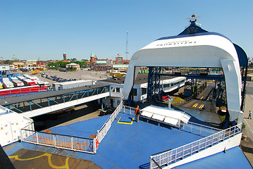 Image showing On the ferryboat in Trelleborg port