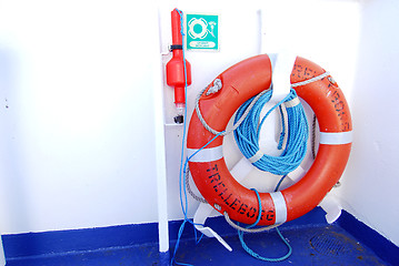 Image showing The life ring on a ferryboat