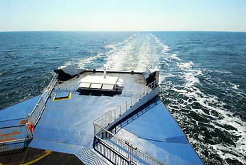 Image showing On a ferryboat on the sea