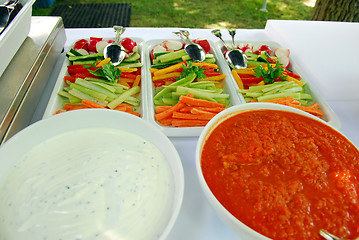 Image showing Garnish and sauces