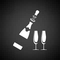 Image showing Party champagne and glass icon