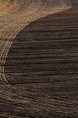Image showing plowed soil field