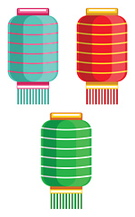 Image showing Lanterns for Chinese New Year decoration  vector illustration