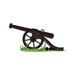 Image showing Canon on grass vector or color illustration