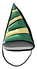 Image showing The double-colored birthday hat vector or color illustration