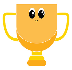 Image showing Emoji of a golden trophy vector or color illustration