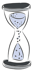 Image showing Simple vector illustration on white background of a hour glass