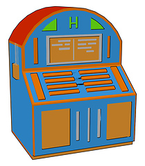 Image showing A wooden furniture vector or color illustration