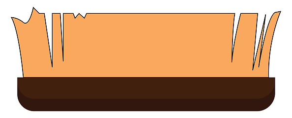 Image showing Brown painting brush vector or color illustration