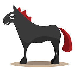 Image showing Black horse vector or color illustration