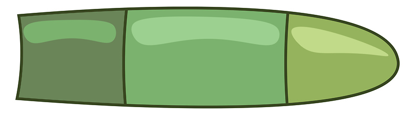 Image showing A green bullet or ammunition used in firearm vector color drawin