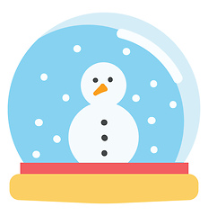 Image showing Simple vector illustration on white background of a snow globe w