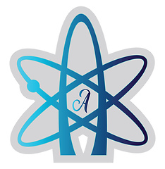 Image showing Blue Atheist symbol vector illustration on a white background