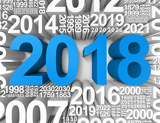 Image showing Twenty Eighteen Means New Year 2018 3d Rendering