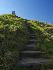 Image showing Steps to Glastonbury Tor
