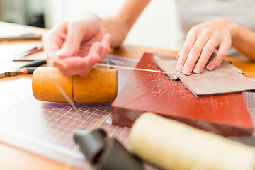 Image showing Handmade leather