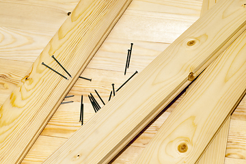 Image showing boards and nails