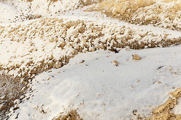 Image showing Sand under the snow