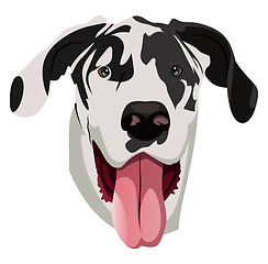 Image showing Great Dane illustration vector on white background