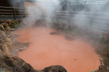 Image showing Blood Pond Hell in Beppu of Japan