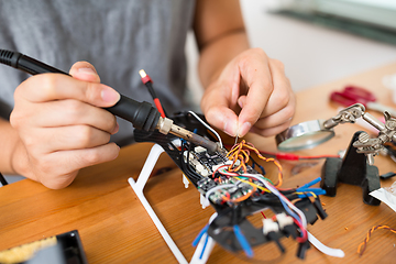 Image showing Welding on flying drone