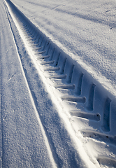 Image showing traces on the snow