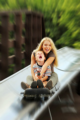 Image showing On the bobsled run