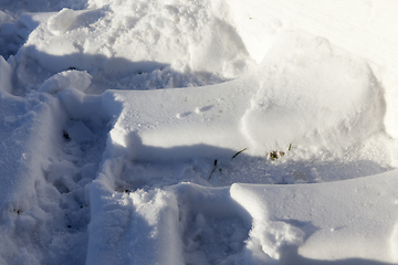 Image showing snow road closeup