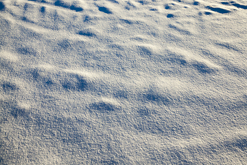 Image showing Snow drift closeup