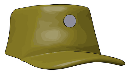 Image showing 3D vector illustration on white background  of a brown military 