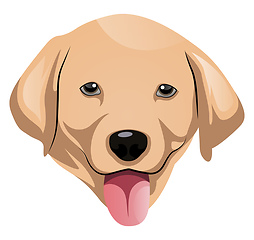 Image showing Labrador illustration vector on white background