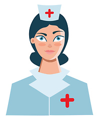 Image showing A nurse at the hospital dressed in her uniform/Nurse uniform dre