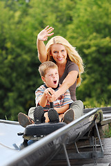 Image showing On the bobsled run