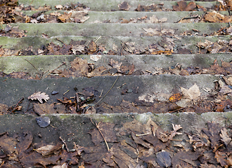 Image showing Old concrete steps